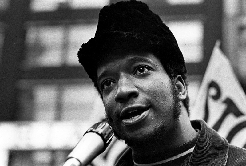 Fred Hampton at Dirksen Federal Building by Paul Sequira - Fair Use